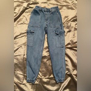 Jean cargo joggers